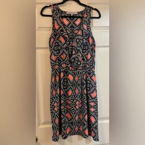 Collective Concepts Navy, white, and hot pink dress. Size L. Fully lined.